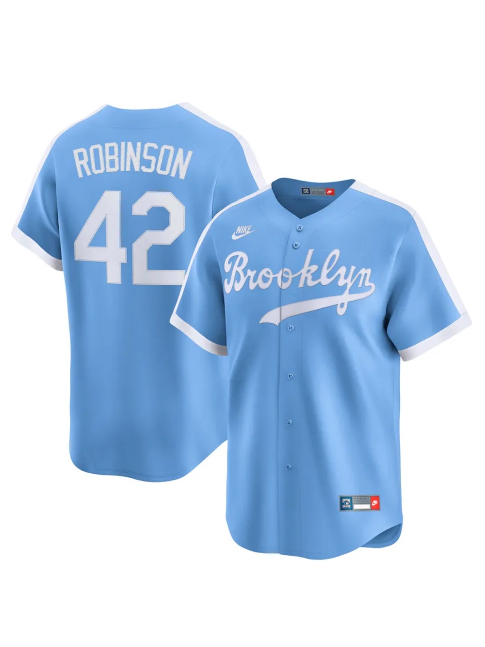 Jackie Robinson Brooklyn Dodgers Nike Cooperstown Collection Jersey Blue-Medium